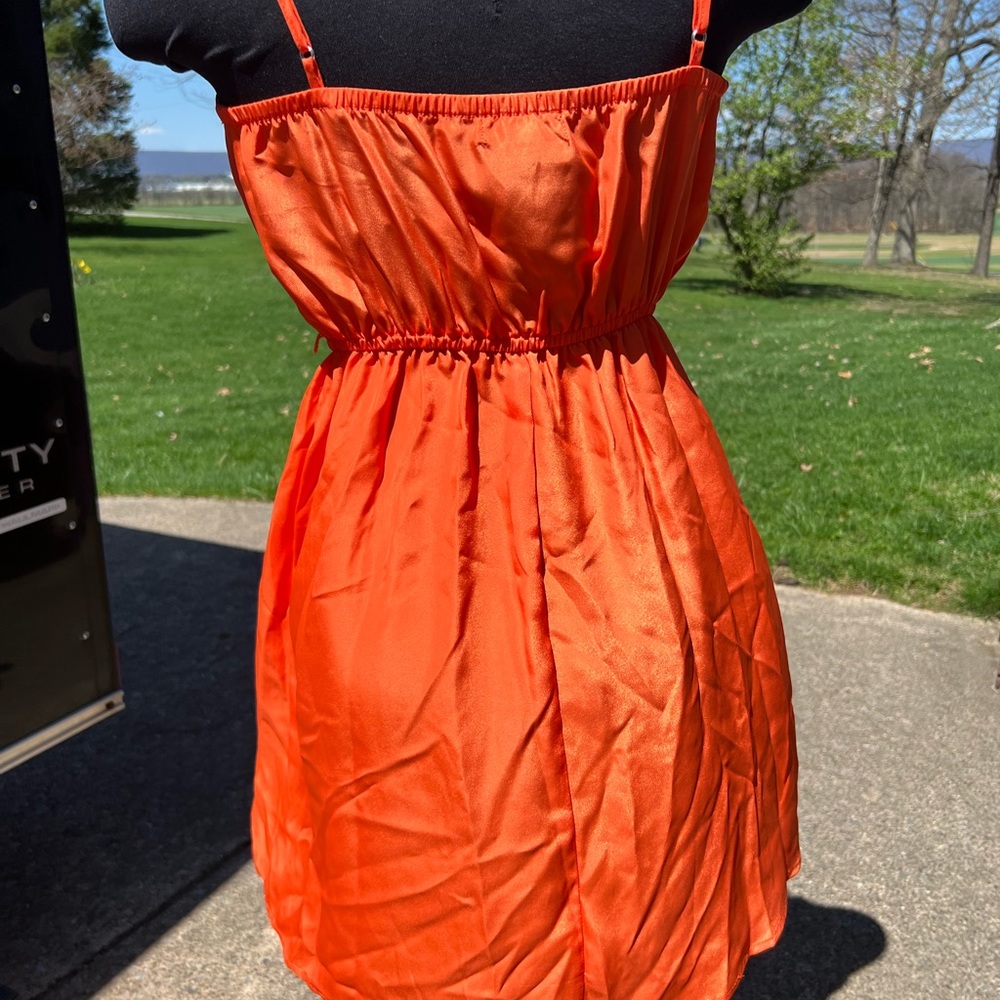 Orange Tank Ruffle Dress - Picture 2 of 3